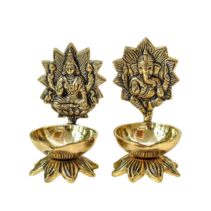 Diya en laiton pur Art Déco suspendu, léger et antirouille, avec logo personnalisé pour Puja, Diwali et mariage - Product Image 1