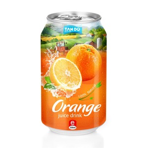 Bebida de jugo de frutas lista para beber de 330 ml, sabor naranja, piña, fresa y granada, jugo enlatado, venta al por mayor, fabricante OEM - Product Image 2