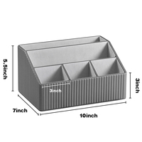 Organisateur de bureau multifonction en cuir MAVOBO à 5 compartiments avec dimensions de 26x18x13,5 cm pour un rangement de bureau moderne