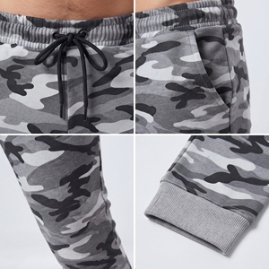 Legging de yoga 3/4 pour homme, imprimé camouflage, taille à cordon de serrage, compression, respirant, en polyester extensible, longueur mollet, pour le cyclisme - Product Image 6