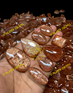 FAIJAN GEMS <b>TOP</b> Quality 100% Natural Sparkling Lolite Sunstone Bulk <b>Rainbow</b> Flakes Opal Crystal Pear-Shaped Gemstone Cabochon - Product Image 2