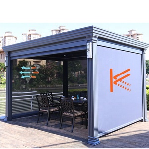 <span class=keywords><strong>Pergola</strong></span> <span class=keywords><strong>bioclimatique</strong></span> en aluminium motorisée automatique imperméable autoportante pour jardin - Product Image 2
