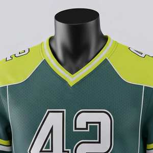 Nouveau style, prix bas, livraison directe d'usine, maillot de football américain 100% polyester entièrement sublimé, manches courtes, grande taille - Product Image 2