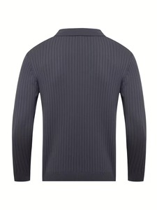 Wholesale Custom Mens Short Sleeve Ribbed Knit for Shirt Slim Fit Solid Color Casual Eco Friendly Breathable ODM Soft Cotton - Product Image 5