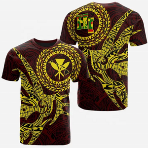 Camiseta Transpirable de Poliéster con Estampado Digital Tribal Polinesio de Alta Calidad para Hombre, Venta al por Mayor, Gimnasio, Samoa, Negra, Manga Corta - Product Image 5