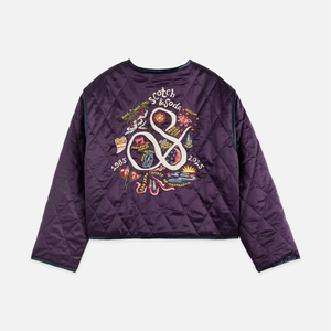Veste universitaire réversible brodée en toile unisexe, design patchwork, hiver, fine, style hip-hop, à capuche, respirante, doublure en coton - Product Image 1