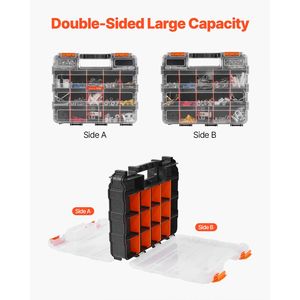 34 Compartment Double Side Tools Organizer Box 24 Removable Dividers PP Hardware Storage <b>Trays</b> <b>Small</b> Parts Organizer - Product Image 3
