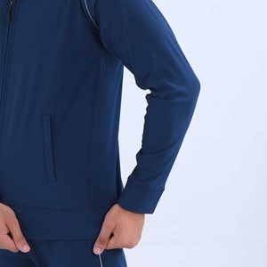 Chaqueta Deportiva Azul Marino para Hombre con Cierre Completo y Bolsillos Laterales, Diseño Deportivo de Secado Rápido, Corte Regular, Ropa de Otoño, Fabricante al por Mayor - Product Image 6