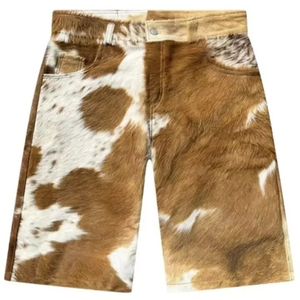 Pantalones Cortos de Cuero Transpirables para Hombre, de Cuero Genuino, Ajuste Delgado, para Gimnasio, Disponibles en Todas las Tallas Personalizadas, OEM ODM - Product Image 1