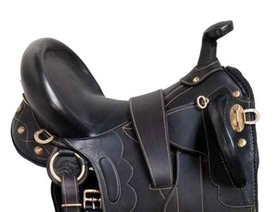 Silla de Montar de Cuero Genuino Internacional de Alta Calidad, Silla de Montar Occidental de Algodón Transpirable y Cómoda para Carreras de Caballos - Product Image 3