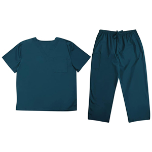 Women's V-Neck <b>Scrub</b> <b>Top</b> With Pocket Woven Cotton Polyester Hospital Uniform Blouse Most selling product - Product Image 2
