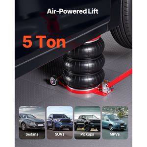 Martinetto Pneumatico a Tre Sacche da 5 Tonnellate/11023 Libbre, Sollevamento Rapido 4-10s, Altezza 18,3 Pollici/464 mm, per Tubi in Acciaio e Auto - Product Image 4