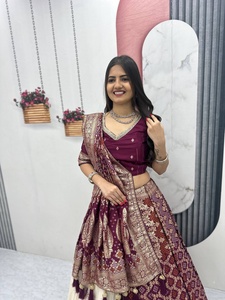 Wedding Special Trending Lehenga <b>Saree</b> Jacquard Silk Lehenga Choli Classic and Contemporary Traditional Bridal <b>Saree</b> for Wedding - Product Image 6