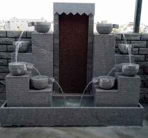 Fuente de agua de mármol montada en la pared de 5 y 6 pies, decoración exterior personalizada, moderna, grande, hecha a mano, fuente de cascada tallada en la pared. - Product Image 5