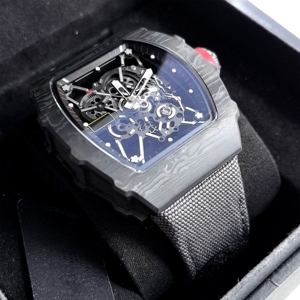 2026 Hot-selling Luxury Tonneau <b>Mechanical</b> <b>Watch</b> Titanium Stainless Steel Automatic Movement New Fashion <b>Watch</b> with Rubber Strap - Product Image 2