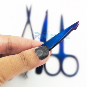 Nouvel Arrivage RMI – Lot de 5 Pinces à Épiler en Acier Inoxydable pour l'Épilation avec Ciseaux à Cuticules, Bleu Plasma – Vente Flash - Product Image 5