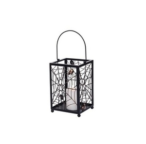 Rustic <b>Halloween</b> Metal Candle Lantern With Owl & <b>Tree</b> Design Black Color For Home <b>Decoration</b> Hanging & Floor Lanterns - Product Image 4