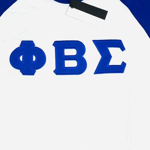 Camisa Premium Raglán Blanca y Azul de Phi Beta Sigma para Hombre, Ajuste Cómodo, Prenda de Alta Calidad para Fraternidad Griega, Ropa Casual - Product Image 4