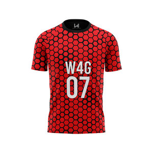 Custom Breathable Half Sleeve Soccer Jerseys Sublimation Printed Men's Mesh Jerseys with Front Logo OEM Manufacturer - Product Image 1