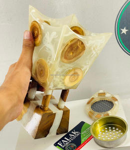 Brûleur d'encens Bakhoor de qualité supérieure en résine et bois naturel pour une fragrance d'intérieur luxueuse, designs personnalisés, porte-Bakhoor FWE - Product Image 1