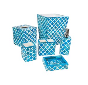 Luxury Mother of Pearl Bathroom Accessories <b>Set</b> Elegant <b>Soap</b> Dispenser MOP Bathroom <b>Sets</b> Premium Home Decor Wholesale - Product Image 1