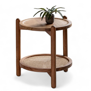 Luxury Design Coffee <b>Table</b> <b>Rattan</b> Shelf with Teak Wooden Frame Material and <b>Rattan</b> Shelf for Home Furniture Decoration - Product Image 4