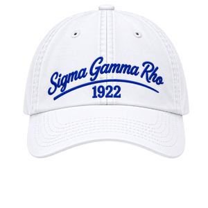 Casquette de baseball ajustable en coton brodée avec les initiales Sigma Gamma Rho pour femmes, style décontracté, vente en gros - Product Image 1