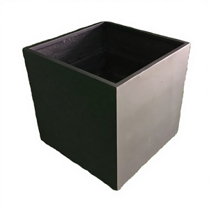 Maceta Cuadrada Moderna de FRP de Alta Calidad, Color Gris, Ligera, para Interior y Exterior, Duradera, de Fibra de Vidrio, Precio Razonable - Product Image 1