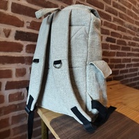 Sac à dos pour ordinateur portable en lin écologique tendance, design minimaliste durable, loisirs, fait main, école, cordon de serrage