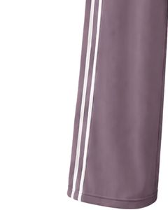 กางเกงขายาวทรงหลวมสีม่วงอมเทา ยี่ห้อ Manufacturer รุ่น Dusty Mauve แต่งแถบสีขาวสามเส้น สำหรับผู้หญิง สไตล์ลำลอง ใส่สบาย มีเชือกผูกเอว เหมาะสำหรับสตรีทแวร์ - Product Image 3