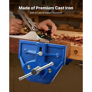 Tornillo de Banco de Hierro Fundido de Alta Resistencia para Carpintería con Liberación Rápida, Ancho de Mordaza de 7 Pulgadas y Apertura Máxima de Mordaza de 8 Pulgadas para Construcción de Madera - Product Image 3