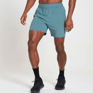 Shorts de sport pour hommes 100 % coton de haute qualité avec logo personnalisé, shorts décontractés noirs unis, vente en gros - Product Image 1