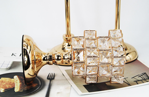 Bougeoir conique en or cristal Bougeoir à chandelles Métallique Pièce maîtresse Décoratif pour la maison - Product Image 5