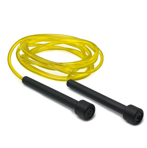 Corde à sauter réglable en fil d'acier recouvert de PVC avec poignées lestées pour entraînement fitness, vente en gros OEM, personnalisable - Product Image 2