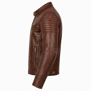 Veste de moto en cuir de vachette véritable de qualité supérieure, homologuée CE, respirante, unisexe, manches longues, pour le tourisme hivernal, protection intégrale - Product Image 3