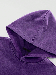เสื้อฮู้ดดี้สีม่วงสไตล์โกธิคสำหรับผู้ชาย ทรงโอเวอร์ไซส์ ผ้าฝ้ายเฟรนช์เทอร์รี่ พิมพ์ลายตา ด้านหน้ามีโลโก้ แขนเสื้อปกติ สไตล์ฤดูใบไม้ร่วง - Product Image 3