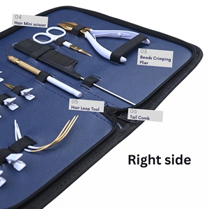 Advanced Stainless Steel Hair Extension Tools Set Micro Bead Crimping Pliers Keratin Bond <b>Cutter</b> Loop Hook Thread Scissors - Product Image 4