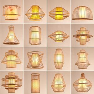 Lámpara Colgante Hecha a Mano de Alta Calidad, de Mimbre y Bambú, para Decoración de Sala de Estar u Hotel, Base E26 - Product Image 6