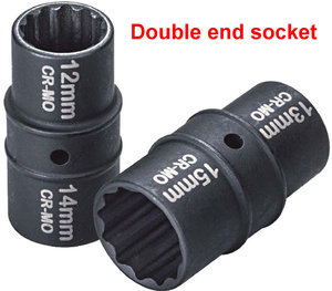 1/4"Dr. 8pcs/set Impact Double-Ended Thin Wall <b>Socket</b> (12 pt) - Product Image 4