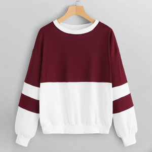 Men's clean color block <b>sweatshirt</b>: a heather <b>grey</b> top with a crisp white stripe & deep forest-green base—easy, everyday style. - Product Image 2