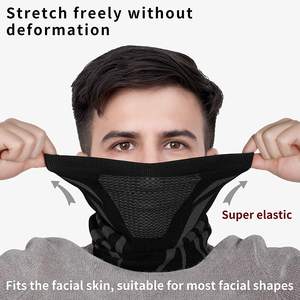 Pasamontañas 2026 con logo, liso, para exteriores, para ciclismo y motocicleta, con dobladillo extendido, diseño de calavera, máscara de esquí personalizada con 1 orificio - Product Image 2