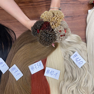 Extensiones de cabello humano vietnamita virgen con punta plana de queratina, cutícula alineada, doble trama, alta calidad, ondulado natural. - Product Image 6