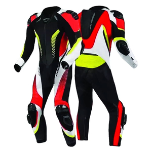 Combinaison de course en cuir pour moto, OEM, vente en gros, personnalisée, imperméable, respirante, vêtements de protection professionnels pour motards - Product Image 1