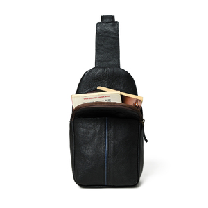 Sac de poitrine en cuir véritable avec logo personnalisé, disponible en stock à un prix compétitif depuis l'Inde. - Product Image 3