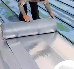 Rollo impermeable de papel de aluminio rojo 5cm x 5m Disponible en 0,5-3mm No se necesita imprimación para la renovación del hogar - Product Image 3