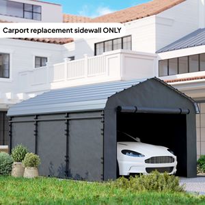 Panneau latéral de remplacement imperméable UPF50+ gris foncé pour abris de voiture, garages et auvents 12 x 20 - Product Image 2