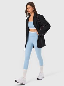 High Quality Women High Waist Seamless Yoga Set Ribbed Sports <b>Bra</b> Leggings Activewear Workout Outfit for Gym Pilates With OEM - Product Image 1