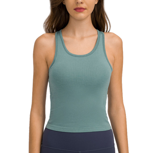 เสื้อกล้ามถักลูกไม้สีพื้นสไตล์วินเทจสำหรับผู้หญิงจาก PHANTOM IMPEX เนื้อผ้าระบายอากาศดี ทรงสปอร์ต คอกลม แขนกุด เหมาะสำหรับโยคะ 81% - Product Image 5