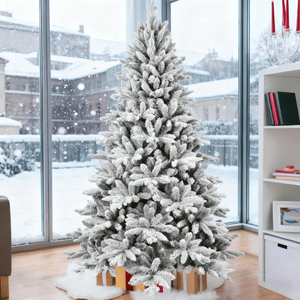Albero di Natale Innevato di 2,13 m per Decorazioni Festive - Product Image 1
