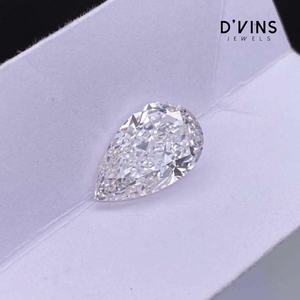 D'vins Jewels - Diamante CVD Suelto en Forma de Pera de 5.07ct E VVS1 Cultivado en Laboratorio, Relleno, Fantasía Ligera, Surat - Product Image 2